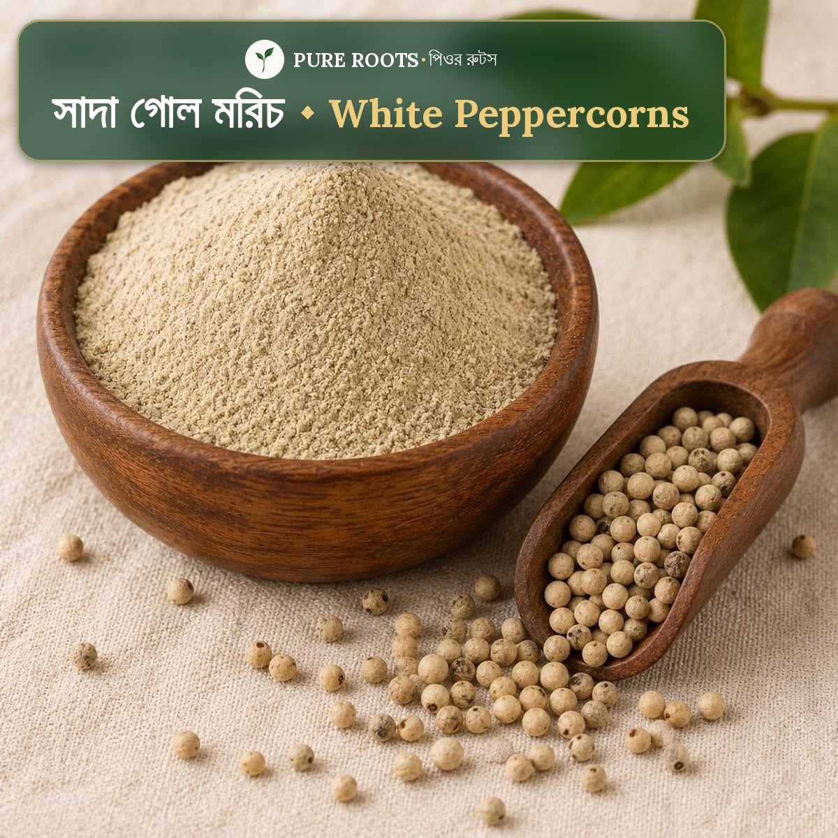 White peppercorns-সাদা গোলমরিচ